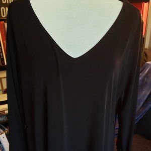 Clara Sun Woo Black Tunic Handkerchief Style 1x